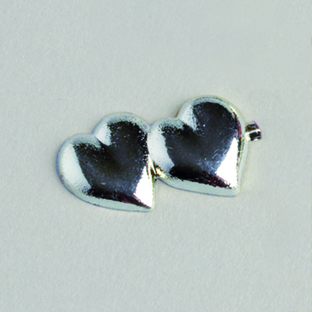 Sachet de 12 Cœurs à coller Argent