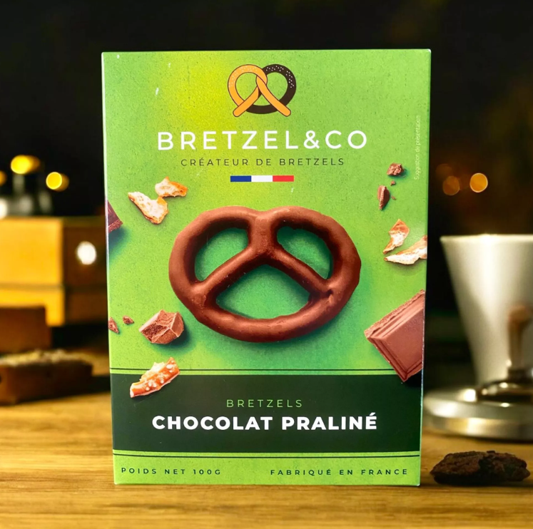 Paquet de Bretzels enrobés de Chocolat praliné