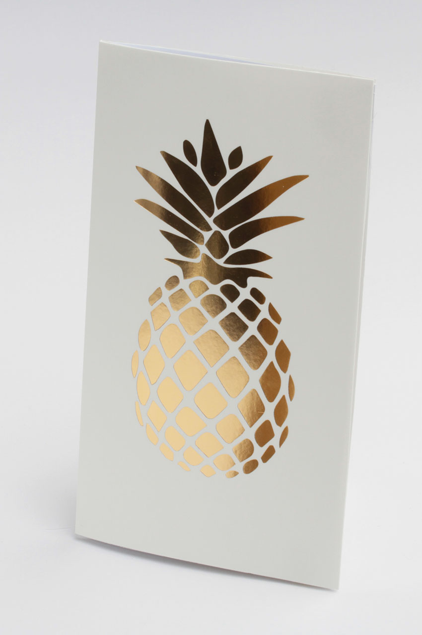 Lot de 10 Menus thème Ananas doré