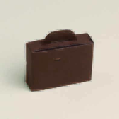 Lot de 10 boîtes à dragées Forme Valise coloris chocolat