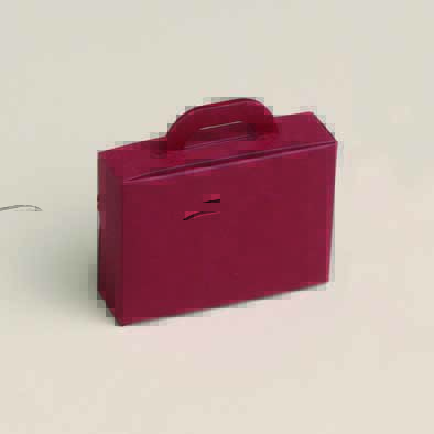 Lot de 10 boîtes à dragées Forme Valise coloris bordeaux