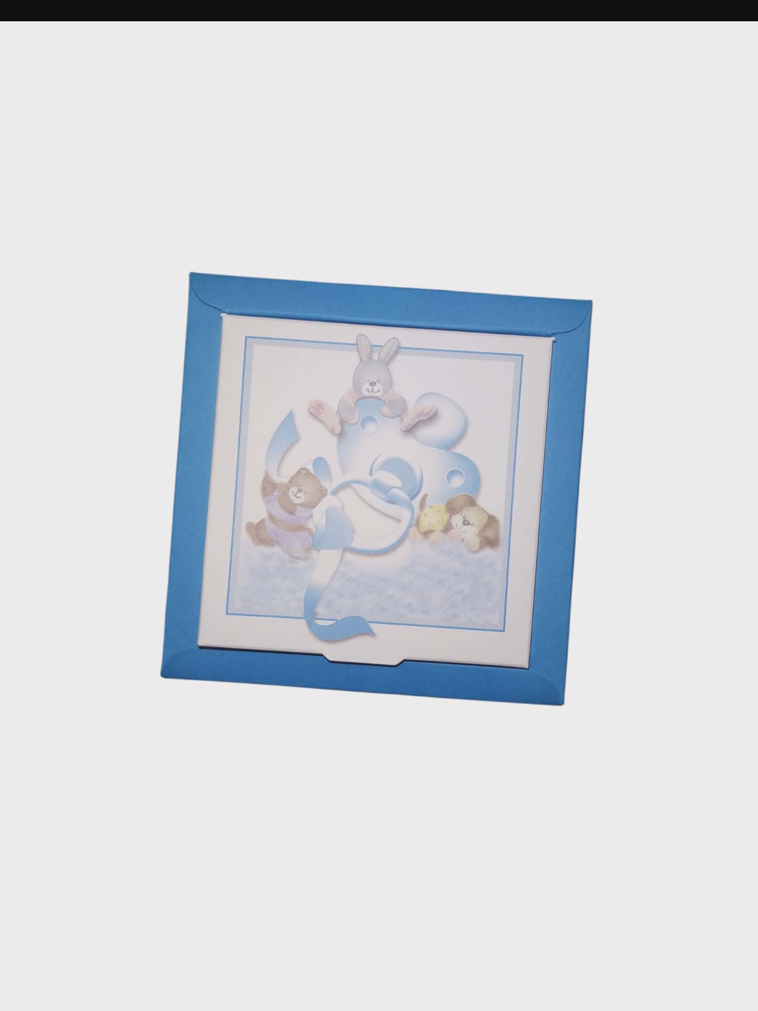 Lot de 2 Boites à dragées Lapin toto bleu Forme Nina Grand modèle sans Ruban