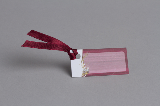 Lot de 6 Etiquettes rectangle communion Bordeaux mat