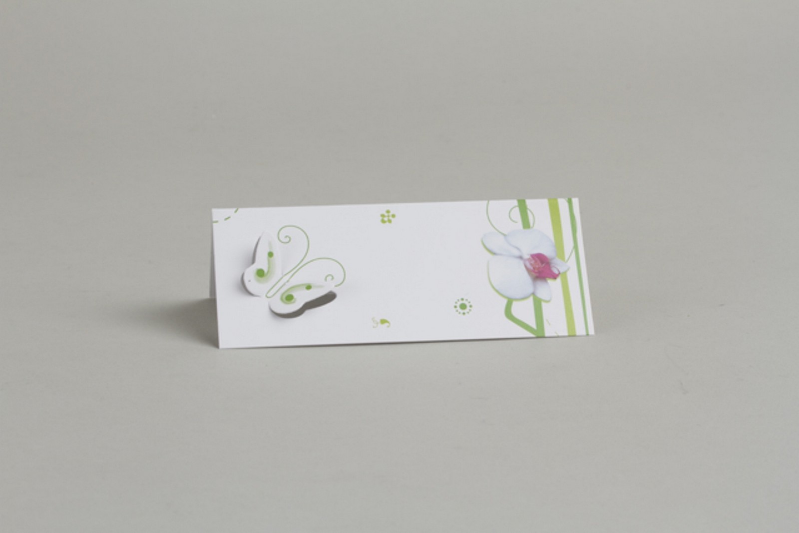 10 marques places/cartes de table collection papillon orchidée