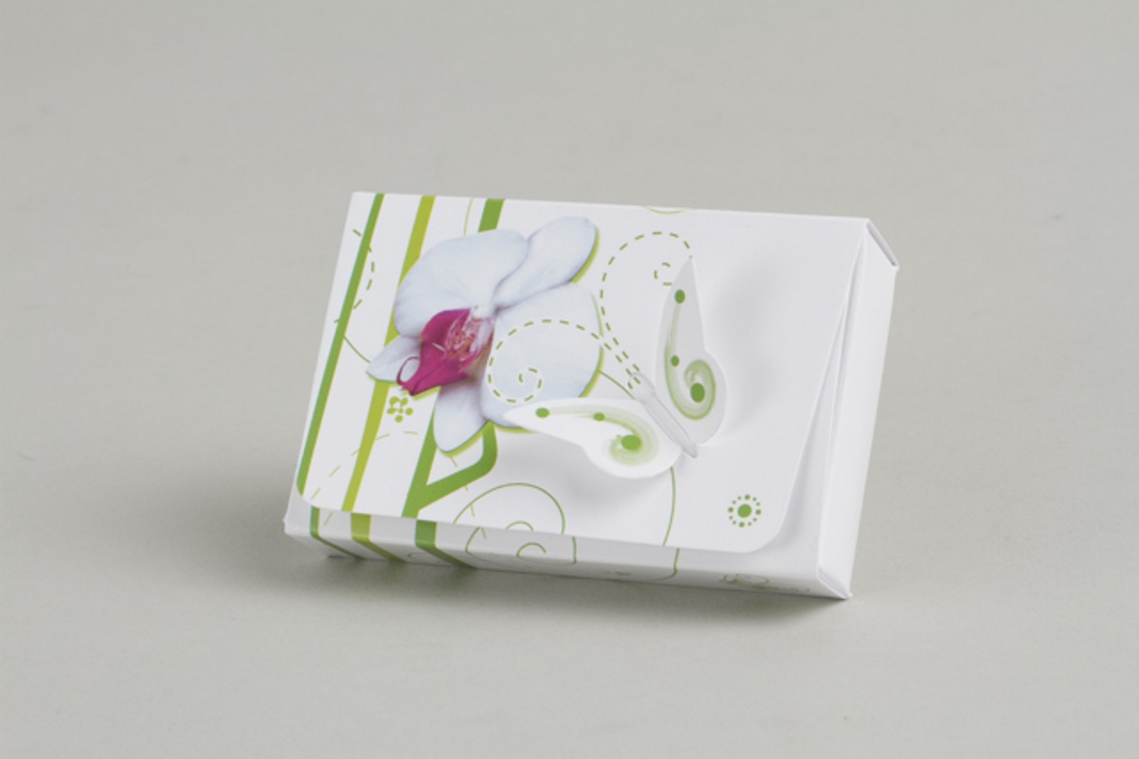 Lot de 10 boites à dragées forme Zelda papillon orchidée