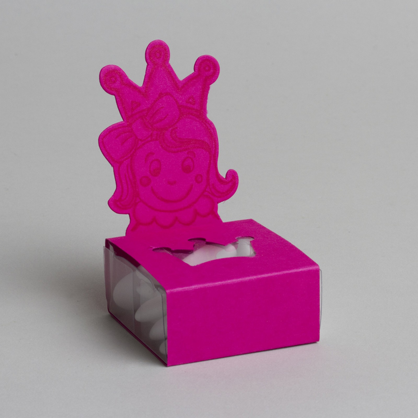 Ballotins à dragées - boites à dragées carré princesse x2 Fuschia