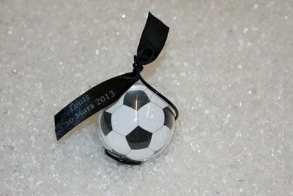 Lot de 12 decors de boules pour boule en plastique 5cm, non incluse,thème Foot sans support