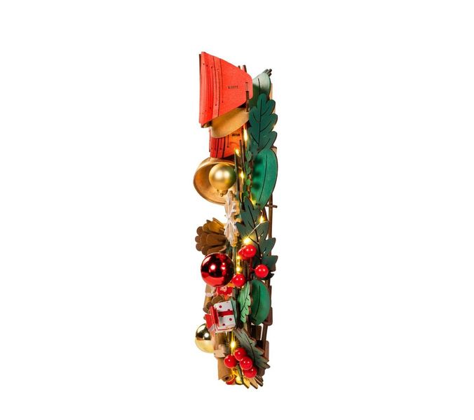 Couronne de Noël en bois Robotime TGL04, vue 3