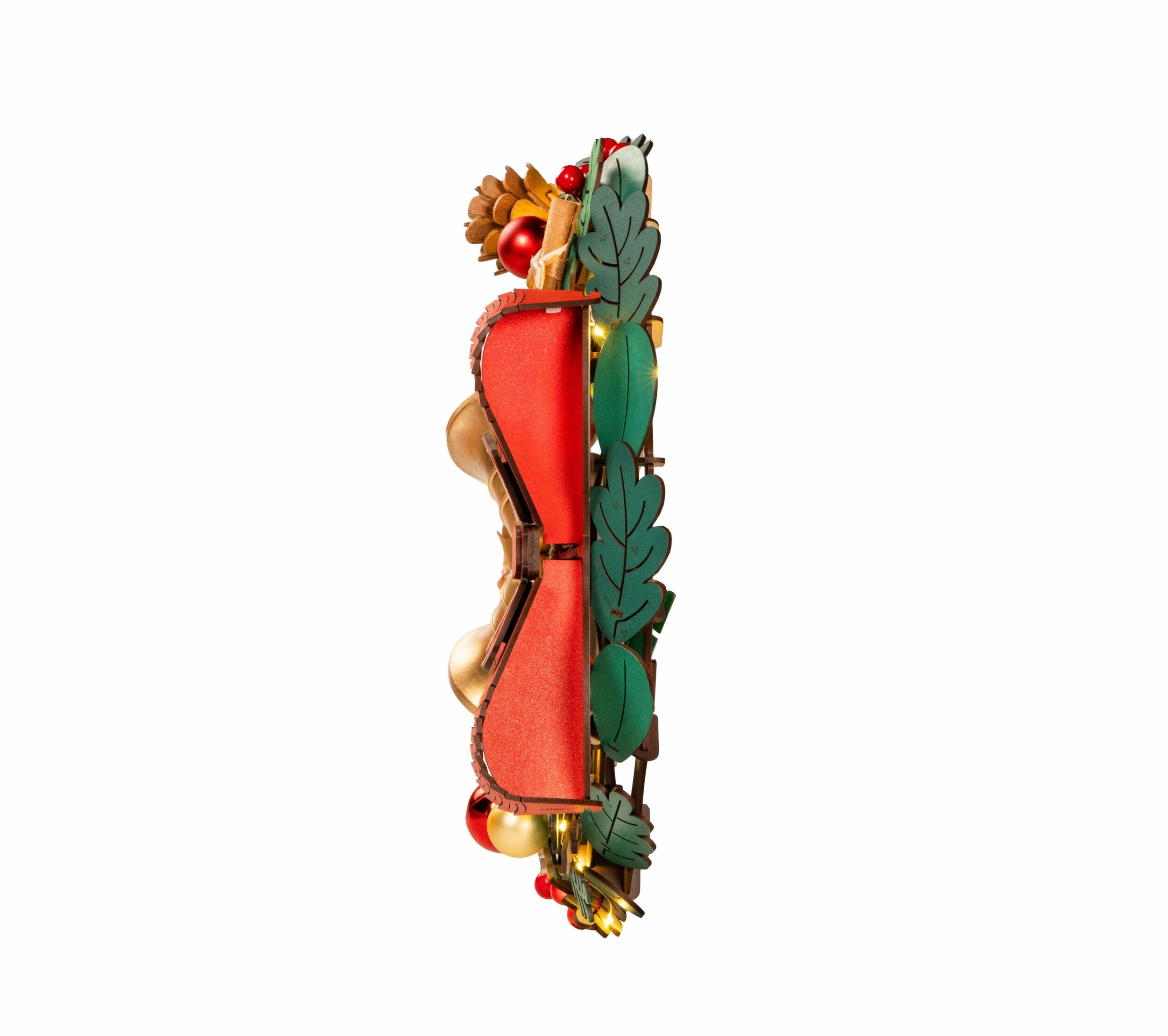 Couronne de Noël en bois Robotime TGL04, vue 4