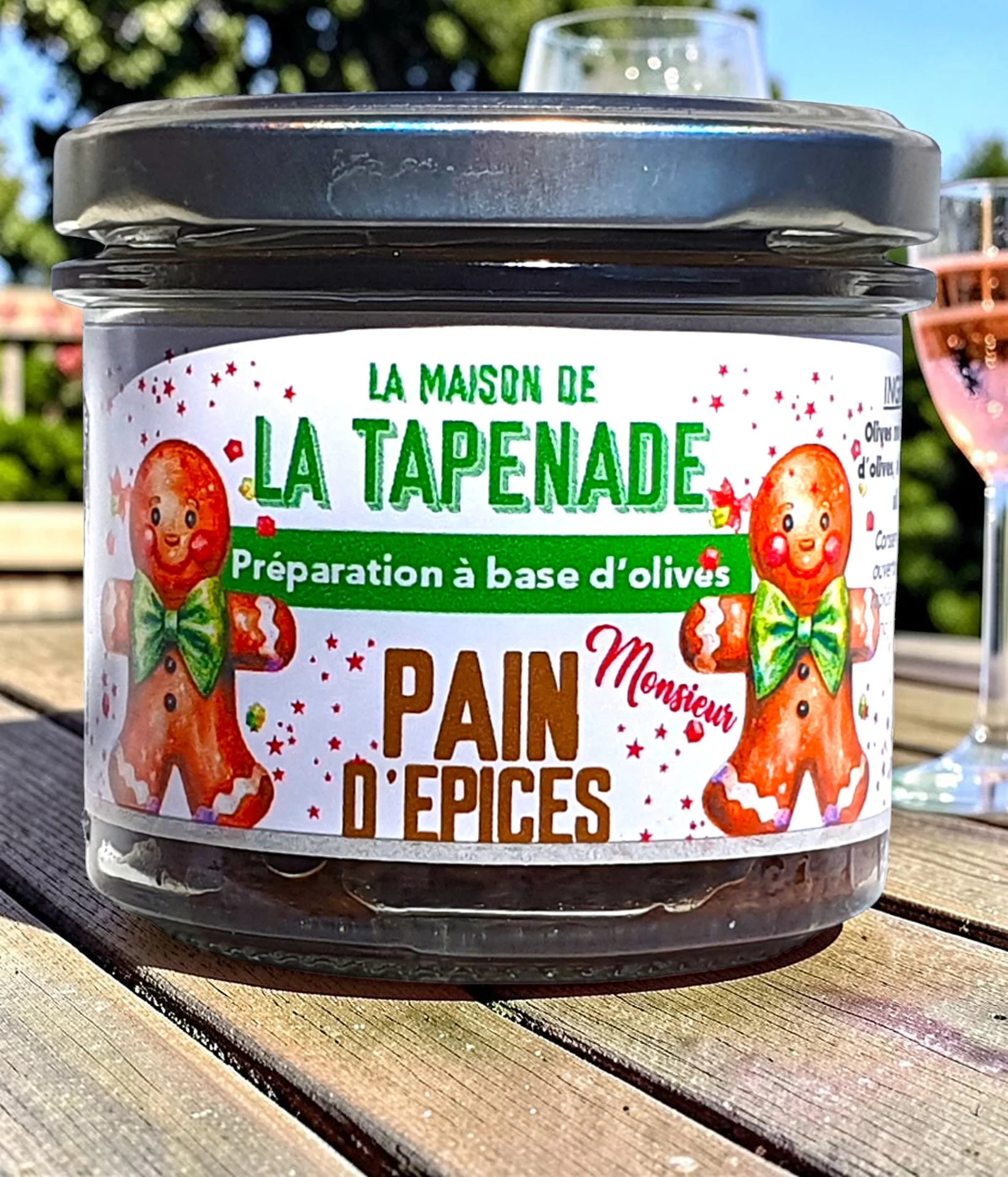 Pot de tapenade dolives vertes aux épices de pain dépices, 100 g