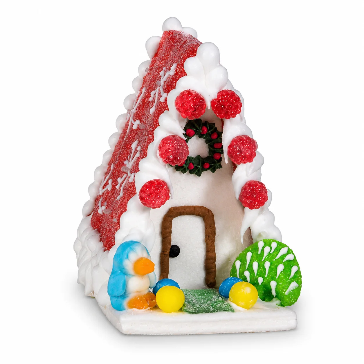 Chalet de Noël en confiseries décoratives au glaçage royal, 190 g