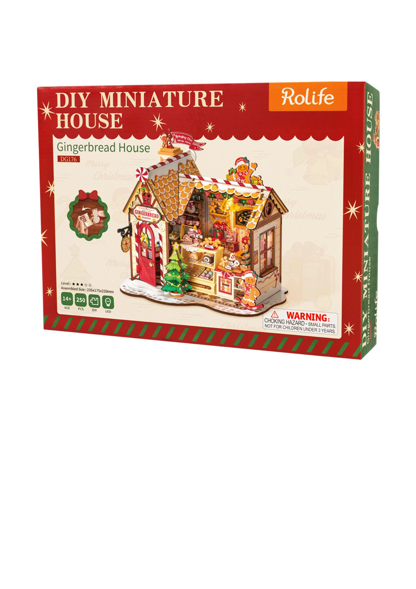 Boulangerie de Noël miniature Robotime DG176 avec ses pâtisseries