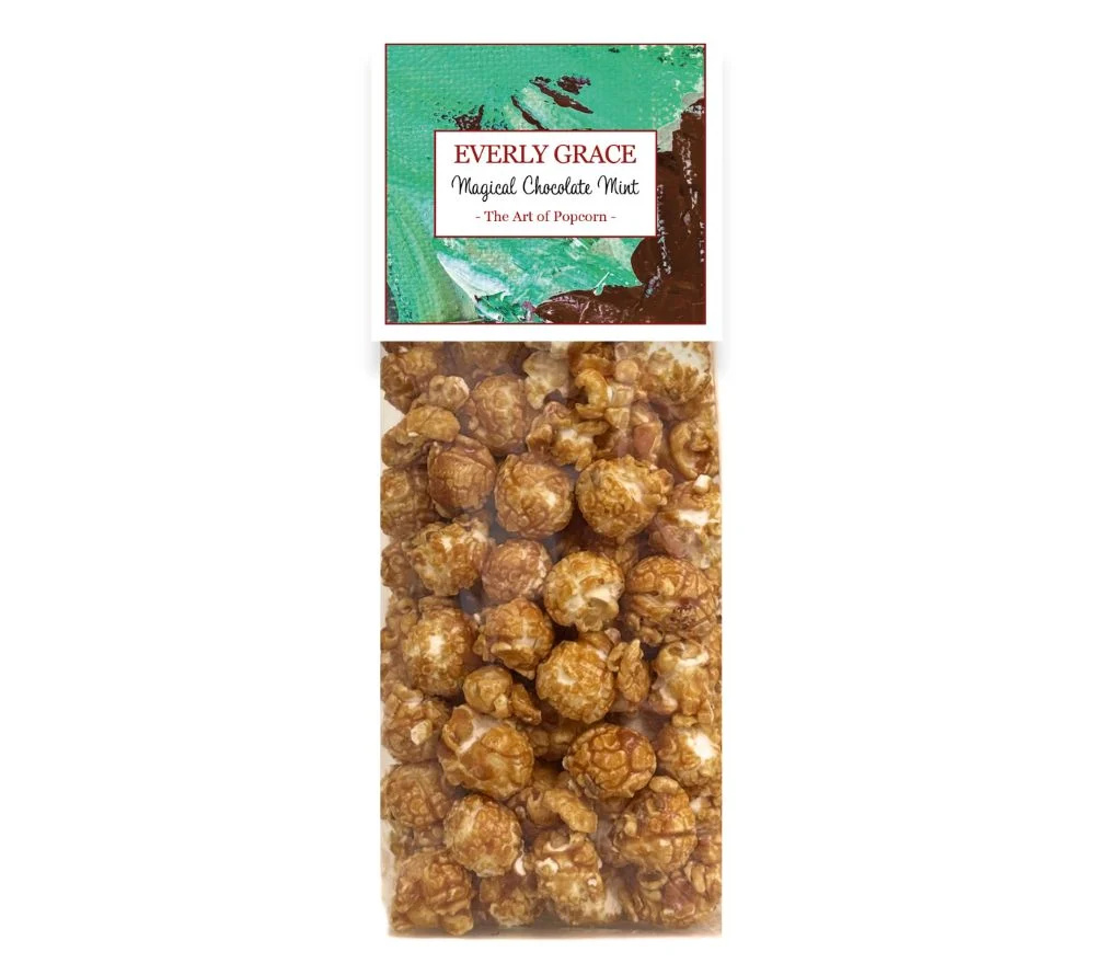 Sachet de pop-corn chocolat menthe Magical Chocolate Mint dEverly Grace, 100 g