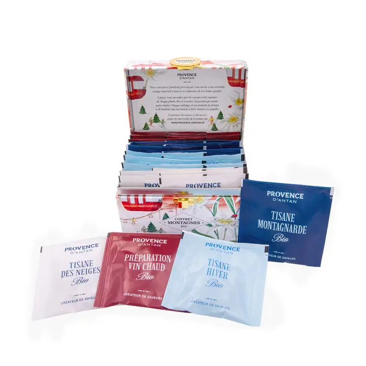 Coffret Tisanes des Montagnes bio, 4 recettes, 20 sachets 2