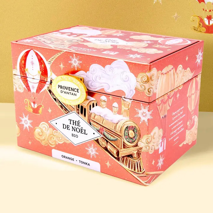 Thé blanc de Noël bio orange et fève de tonka, boîte métal 20 sachets