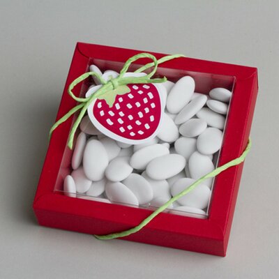Ballotins à dragées - boites à dragées Forme Nina Grand modèle thème Fraise x2