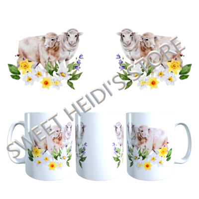 Mug de mouton fleuri 330 ml Sweet Heidi's Store@