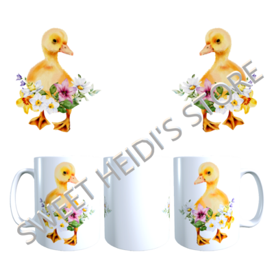 Mug caneton fleuri 330 ml Sweet Heidi's Store@