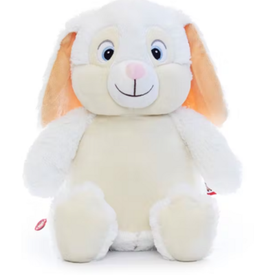 Peluche personnalisable par broderie ou impression - Lapin blanc collection Cubbies