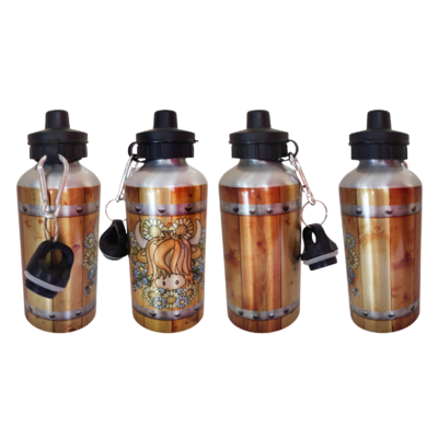 Gourde en aluminium 500 ml  couleur alu motif vache Highland Sweet Heidi's Store