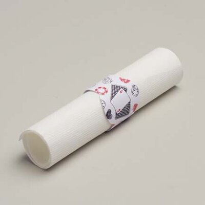 Lot de 12 ronds de serviette thème Casino