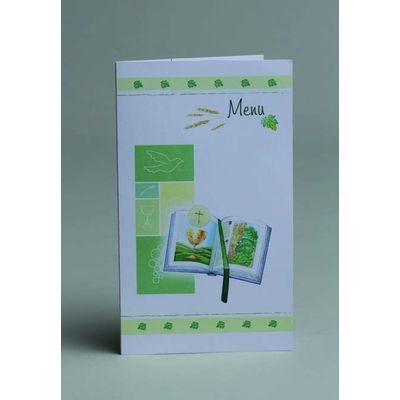Lot de 10 Menus Livre ouvert communion