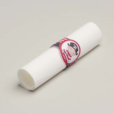 Lot de 10 ronds de serviette Jack le pirate