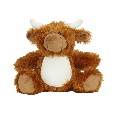 Mini peluche personnalisable - Vache Highland "poilu cornu"