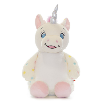 Peluche personnalisable Licorne Signature par impression ou broderie