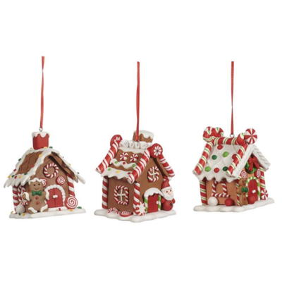 Décoration maison en pain d'épices pour sapin de Noël 9,5 cm modèle au choix
