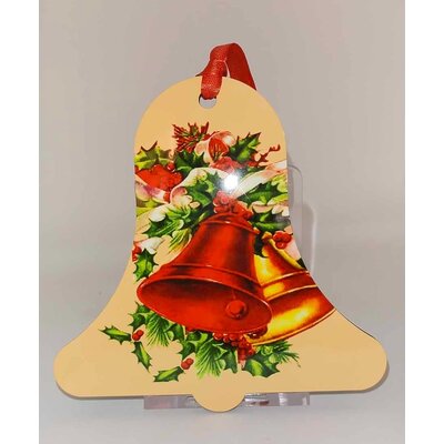 3Décoration de sapin Cloche motif cloche 1 vintage en MDF réalisée artisanalement