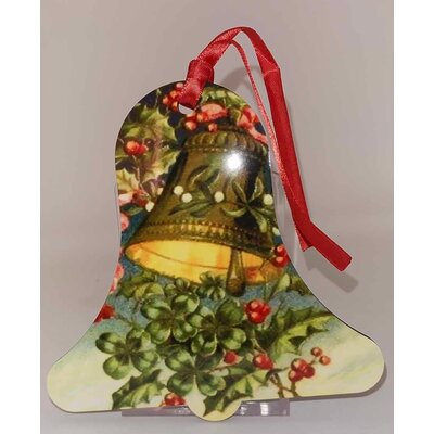 Décoration de sapin Cloche motif cloche 3 vintage en MDF réalisée artisanalement