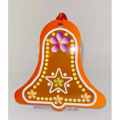 Décoration-de-sapin Cloche Pain d'épice en MDF réalisé artisanalement