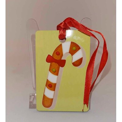 3Décoration de sapin Rectangle motif sucre d'orge pain d'épice en MDF réalisée artisanalement