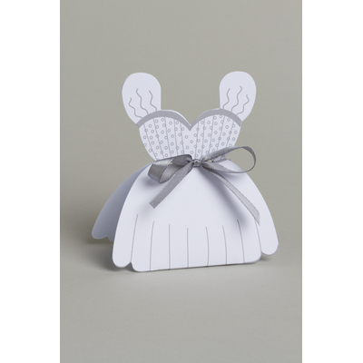 Lot de 10 boites à dragées robe de mariée