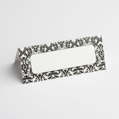 Lot de 10 marques place carte de table blanc noir baroque