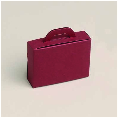 Lot de 10 boîtes à dragées Forme Valise coloris bordeaux