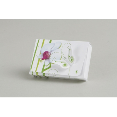 Lot de 10 boites à dragées forme Zelda papillon orchidée