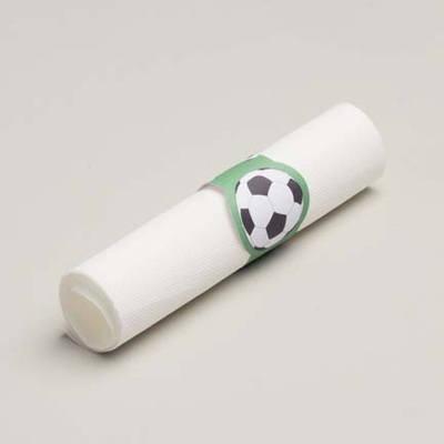 Lot de 6 ronds de serviette thème Foot
