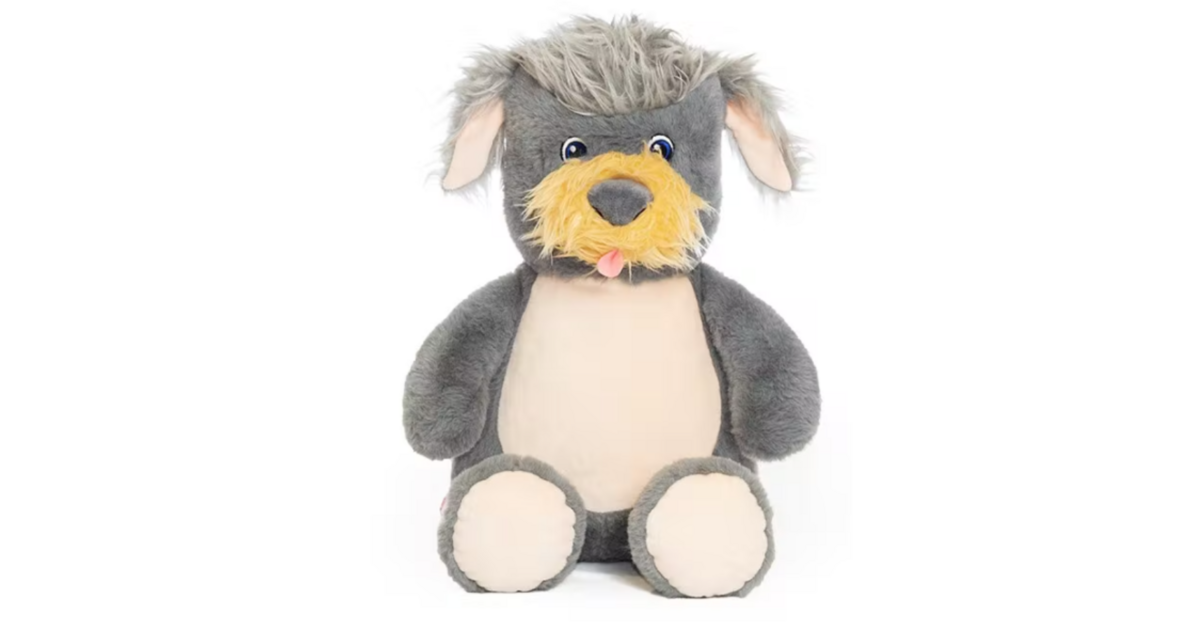 Ancienne peluche - Chien en paille et yeux sulfures. Bon état. Réf n°2