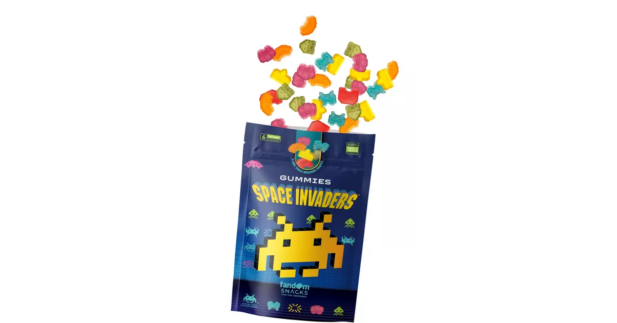 bonbons gélifiés au jus de fruits Space Invaders - Bonbons rétro - les ...