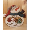 suspension noel bonhomme neige bois