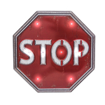 26831 Plaque décoration murale Stop LED 31 cm PVC