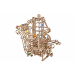 hUgears - Maquette de Palan à spirale pour piste de billes- Puzzle bois 3D
