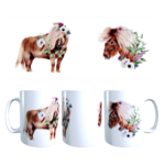 Mug motif poney avec fleurs 330 ml Sweet Heidi's Store@