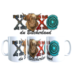 Mug souvenir XOXO du Bitcherland Highland 330 ml Sweet Heidi's Store@