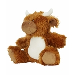 Mini peluche personnalisable - Vache Highland poilu cornu