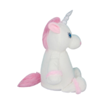 Peluche personnalisable Licorne blanche par impression ou broderie