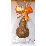 Bombe chocolat chaud artisanale Père Noël lait classique avec guimauves