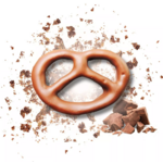 Bretzels enrobés de chocolat au lait 100g